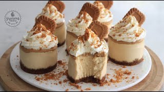 Mini Baked Biscoff Cheesecake Recipe  Egg amp Eggless [upl. by Naujed]