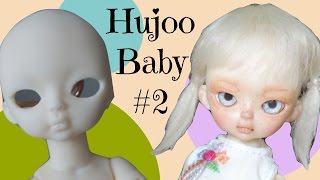 Customizing and Face Up of Mini Hujoo BJD Baby Doll [upl. by Rudd]