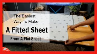 Turn A Flat Sheet Into A Fitted Sheet Bed Linens Sewing Tutorial [upl. by Arraik]