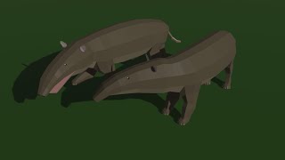 Moeritherium  Low Poly Blender Paleoart [upl. by Bendicty]