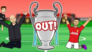 😂MAN UTD ARE OUT OF EUROPE😂 01 vs Bayern Parody Goals Highlights Champions League 2023 [upl. by Marje]