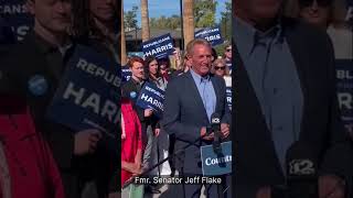 REPUBLICAN Jeff Flake ENDORSED Kamala [upl. by Dusza]