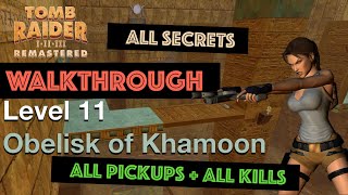 Tomb Raider 1 Obelisk Of Khamoon Level 11 Walkthrough [upl. by Noloc]