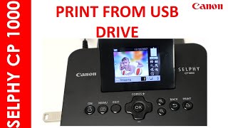 SELPHY CP1000 PRINT FROM USB DRIVE [upl. by Eelatsyrc]