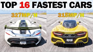 TOP 16 FASTEST CARS IN FORZA HORIZON 5 300MPH [upl. by Hailee]