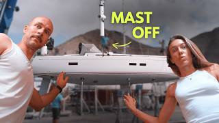 Can we take off the mast a lot to go wrong  BOAT DAMAGE DISASTER Part 3 [upl. by Abell4]