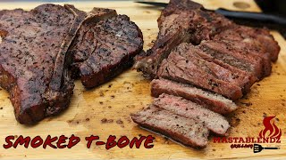 How to Smoke a T Bone Steak Using a Pellet Smoker  DIY  Pit Boss Pellets  Grilling [upl. by Unity]