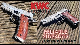 KWC CYBERGUN SIG P226 XFIVE  GOOD SKIRMISHABLE SIDEARM OR JUST A GREAT GARDEN PLINKER [upl. by Zenobia]