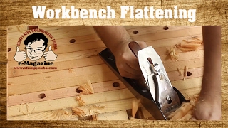 How to flatten your woodworking bench with hand planes [upl. by Thurlough]