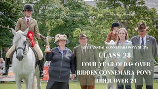 Class Twenty Eight Ridden Connemara Pony Riders Over 21  98th Annual Connemara Pony Show [upl. by Assedo]