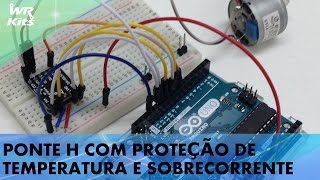 PONTE H COM PROTEÇÃO DE TEMPERATURA E SOBRECORRENTE [upl. by Leandra113]