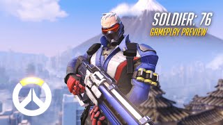 Soldier 76 Gameplay Preview  Overwatch  1080p HD 60 FPS [upl. by Cavit]