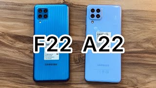 Samsung Galaxy F22 vs Samsung Galaxy A22 [upl. by Debi]