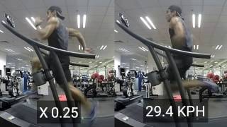 SPEED Woodway Treadmill Sprint at 294 KPH [upl. by Ahsakat]