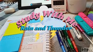 Study with me for 1 hour  Rain and Thunder ⛈️ ⚡ NEET PG preparation studywithme neetpg [upl. by Maibach344]