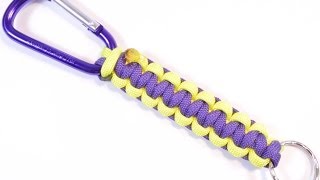 How to Make a Key Chain Lanyard from Paracord  Cobra Weave  BoredParacord [upl. by Eicyak930]