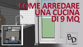 Come Arredare una CUCINA di 9 mq  Belula Design [upl. by Tarra]