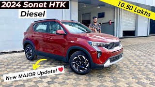 Major UPDATES 😲   2024 Kia Sonet HTK Diesel  ₹1050 Lakhs [upl. by Ielarol]