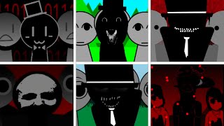 Incredibox Sprunki  Every BLACK in Different Mods [upl. by Falo]