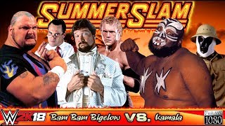 WWE2K18 GAMEPLAY Bam Bam Bigelow VS Kamala incl Mods [upl. by Dom]