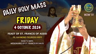 FRIDAY HOLY MASS  4 OCTOBER 2024  FRANCIS OF ASSISI  26TH WEEK II by Fr Raymond MSFS holymass [upl. by Anelej]