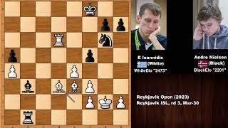 Evgenios Ioannidis vs Andre Nielsen  Reykjavik Open 2023 [upl. by Anina533]