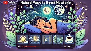 Transform Your Nights  Natural Ways to Boost Melatonin [upl. by Eberly]