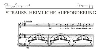 Strauss Heimliche Aufforderung Op 27  PIANO ACCOMPANIMENT [upl. by Ohs287]