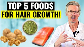 THESE ARE THE TOP 5 FOODS FOR HAIR GROWTH [upl. by Ymassej578]