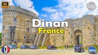 Dinan Walking Tour France Brittany  Medieval Castle City Walls and Port  4K60fps [upl. by Netneuq935]