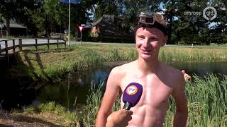 Waterskiën met de trekker op het Apeldoorns Kanaal [upl. by Schram]