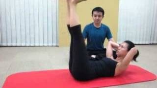 Pilates for Beginners  Double Leg LowerLift [upl. by Lesna]