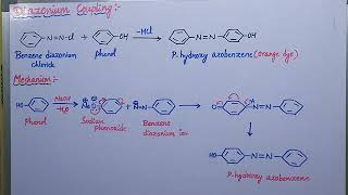 Diazonium coupling reaction with mechanism [upl. by Atined]