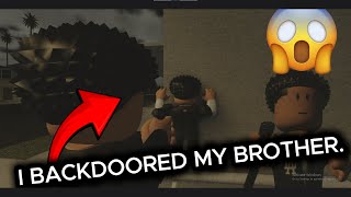 I Backdoored My Brother Roblox fivem [upl. by Ymmot]