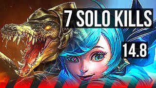 RENEKTON vs GWEN TOP  900 7 solo kills Legendary 500 games  KR Master  148 [upl. by Assirt]