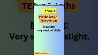 Tenuous shorts trending new word hone your word power [upl. by Dnaltruoc]