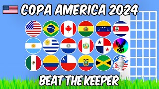 Beat The Keeper  Copa America 2024  Algodoo Marble Race [upl. by Buerger948]