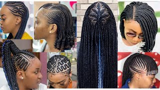 Creative Cornrow styles for 2023 Beautiful Hair styles for events Ladies Trending Hair styles [upl. by Pavyer]