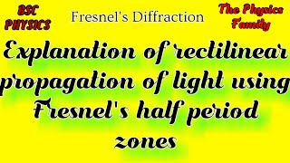 Explanation of Rectilinear propagation of light  Fresnels half period zones  TPF [upl. by Birgitta966]