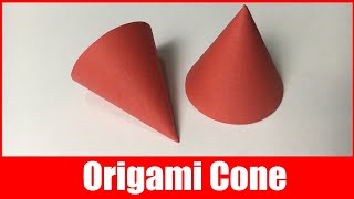 How to Make a Cone out of Paper  Origami Cone Shape Easiest Way  DIY 3d Cone [upl. by Anoit]