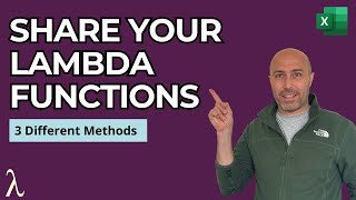 Share LAMBDA Functions across Workbooks Excel LAMBDA Function Tutorial [upl. by Neryt]