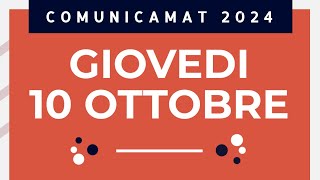 ComUNICAMat  Seconda Giornata  Giovedi 10 ottobre [upl. by Annette]