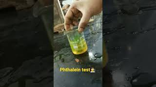 Phthalein test Resorcinolfluorescent green fun with experiment👩‍🔬 [upl. by Nimajeb158]