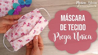 Como Fazer Máscara de Proteção Dupla e Lavável Muito Fácil  Modelo Prega Única  Face Mask [upl. by Herahab]