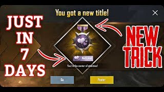 How To Get quotWellLikedquot Title in Just 7 Days  PUBG MOBILE [upl. by Filahk688]