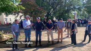 Sen JD Vance and Gov Glenn Youngkin visit Damascus Virginia [upl. by Ahsilek]