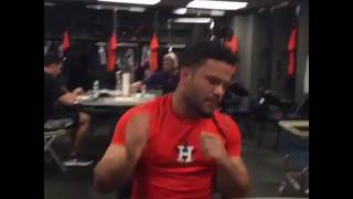 José Altuve singing quotI Want It That Wayquot [upl. by Belshin599]