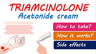 Triamcinolone acetonide cream USP 01  How to use Precautions and side effects [upl. by Annelg]