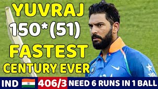 YUVRAJ SINGH MASSIVE BATTING 150 RUNS  INDIA VS NEW ZEALAND ODI 2016  SHOCKING BATTING EVER🔥😱 [upl. by Kosel]