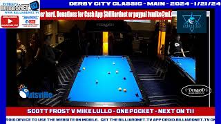 Derby City Classic  Brandon Shuff V Dominic Noe  One Pocket 12124 [upl. by Perron]